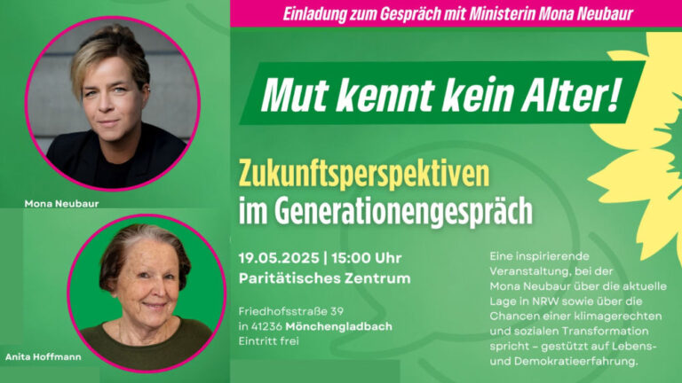 Mut kennt kein Alter – Generationengespräch mit Mona Neubaur
